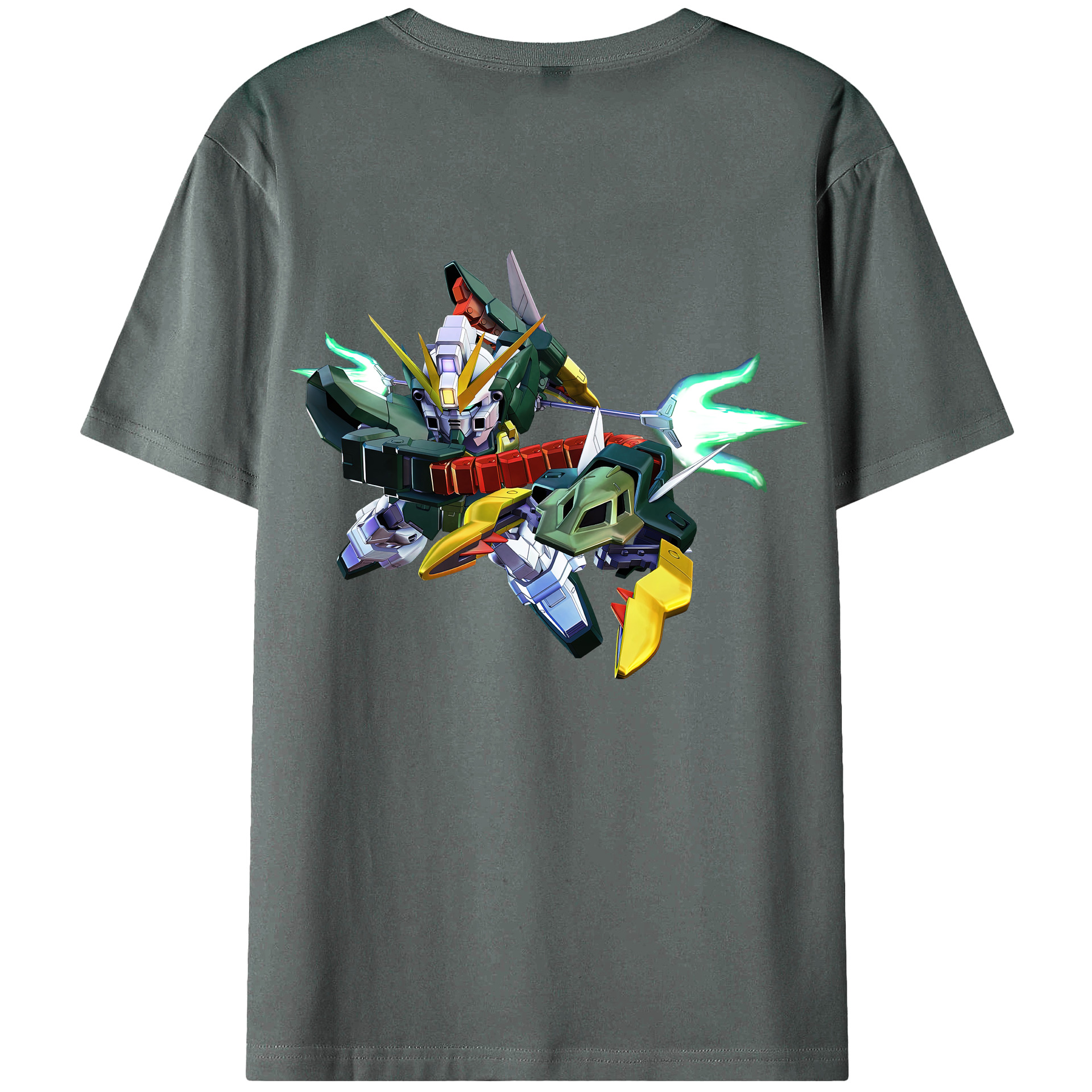 （画像用） 機動戦士ガンダム Mobile Suit Gundam 綿100％ メンズ半袖Tシャツ（バックプリント） 通気性